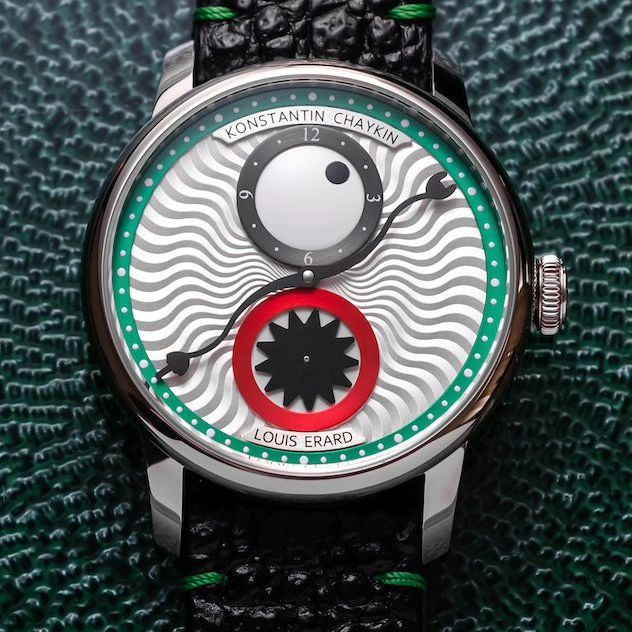 The Time-Eater by Louis Erard x Konstantin Chaykin is a unique timrpiece offered in two colour variations and in limited editions (twice 178 pieces) as well as in a diptych (box set limited to 28 pieces).

@louiserardofficial 
#mechanicalwatch 
#watchesofinstagram